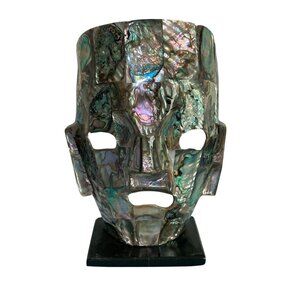 Abalone Mayan Aztec Motif Tribal Death Mask
